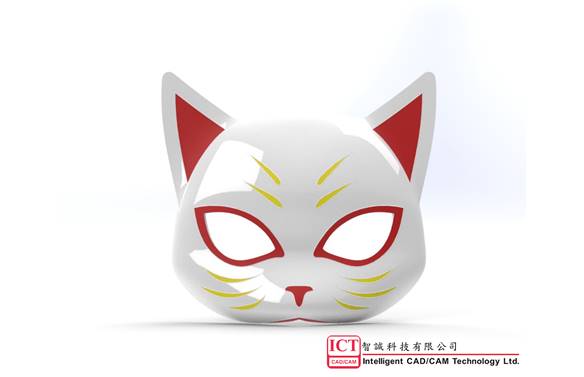 教你快速繪制3D貓面具靈感來自《想哭的我戴上了貓的面具》