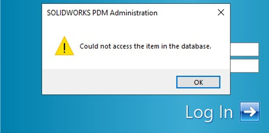 SolidWorks PDM | 登入PDM常見Error
